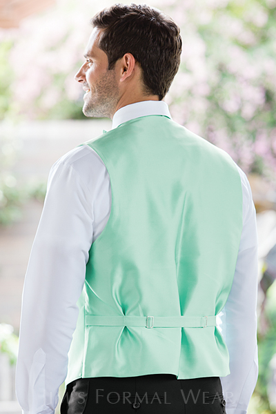 Colorful Mint Herringbone Fullback Vests