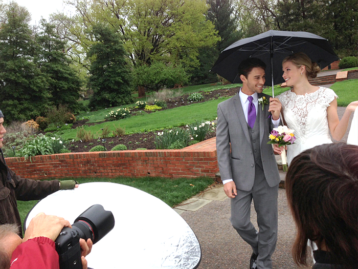 Grey Tuxedo - The Aspen with Purple Windsor Tie