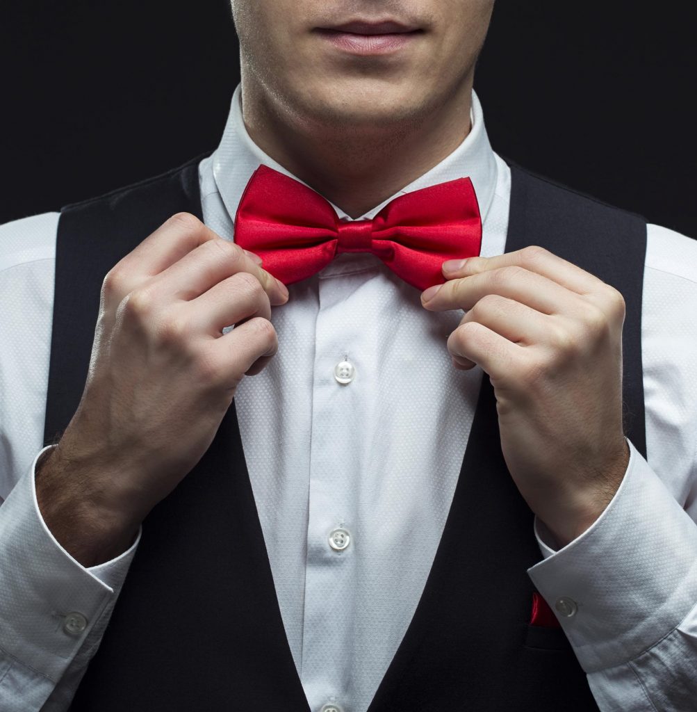 red bow tie