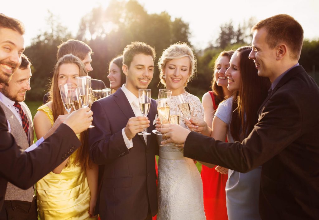 no bridal party bride and groom