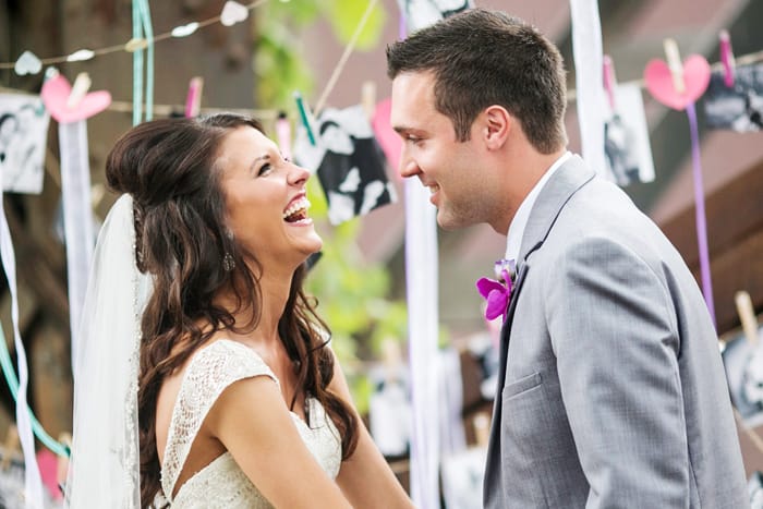 Real Weddings: Tara and Spencer Laughing