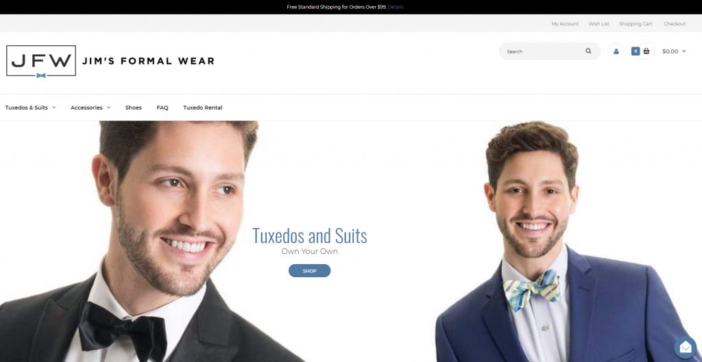 Buy Your Tuxedo or Suit Homepage