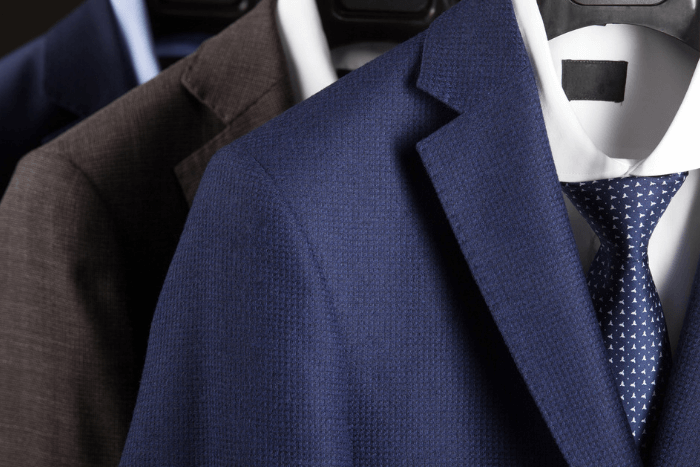 suit jackets on rack