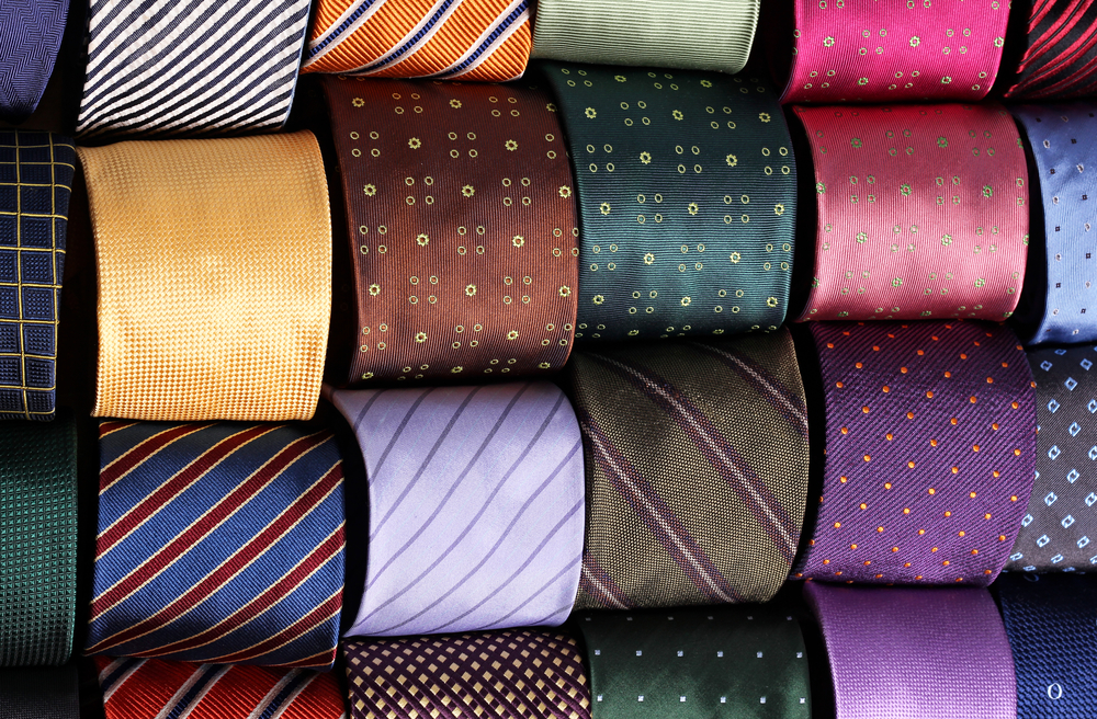 Collection of colorful neck ties