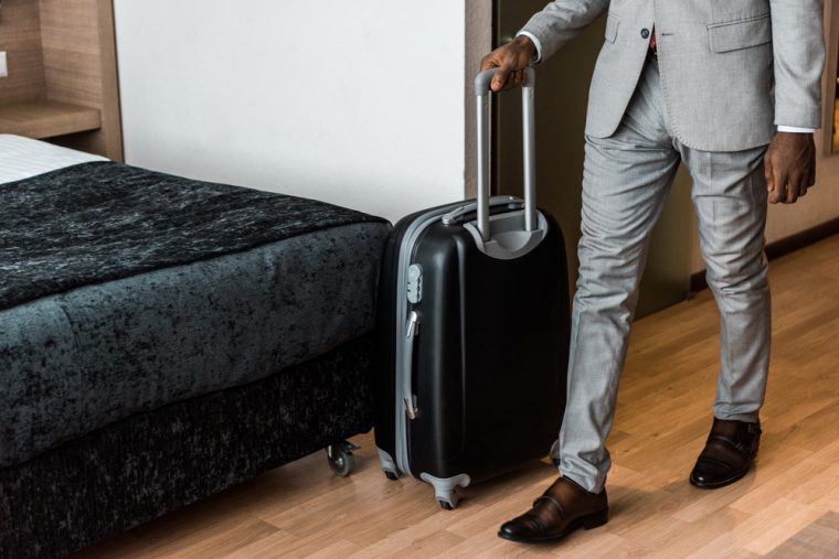 Man in a suit with a suitcase