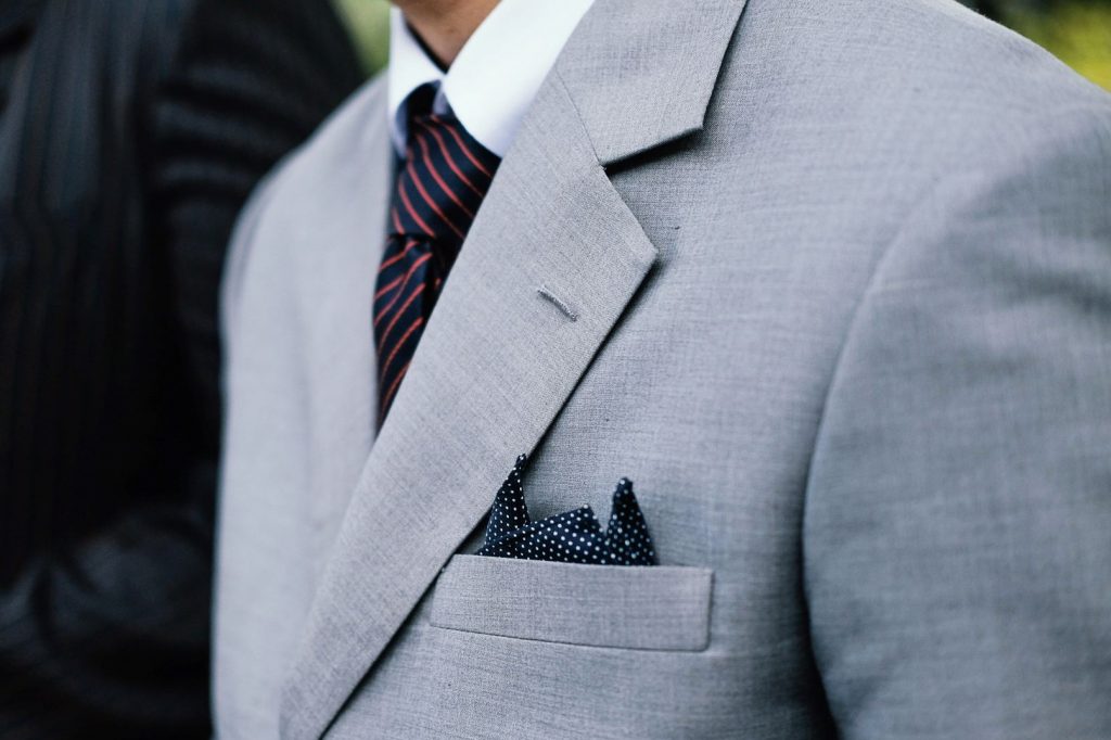 Tips for your first suit or tux fitting - Close up of suit lapels