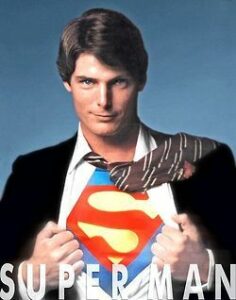 actor Christopher Reeves as Superman