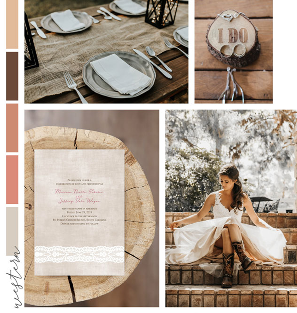 country wedding images using brown decor items such as wood and burlap