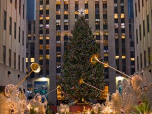 Rockefeller Center Christmas Tree lighting in New York City
