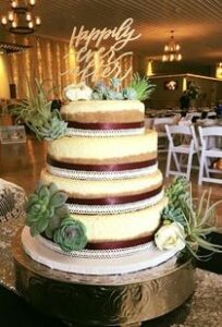 multi-tiered cheesecake as a wedding cake alternative