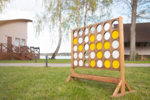 outdoor checkers lawn game
