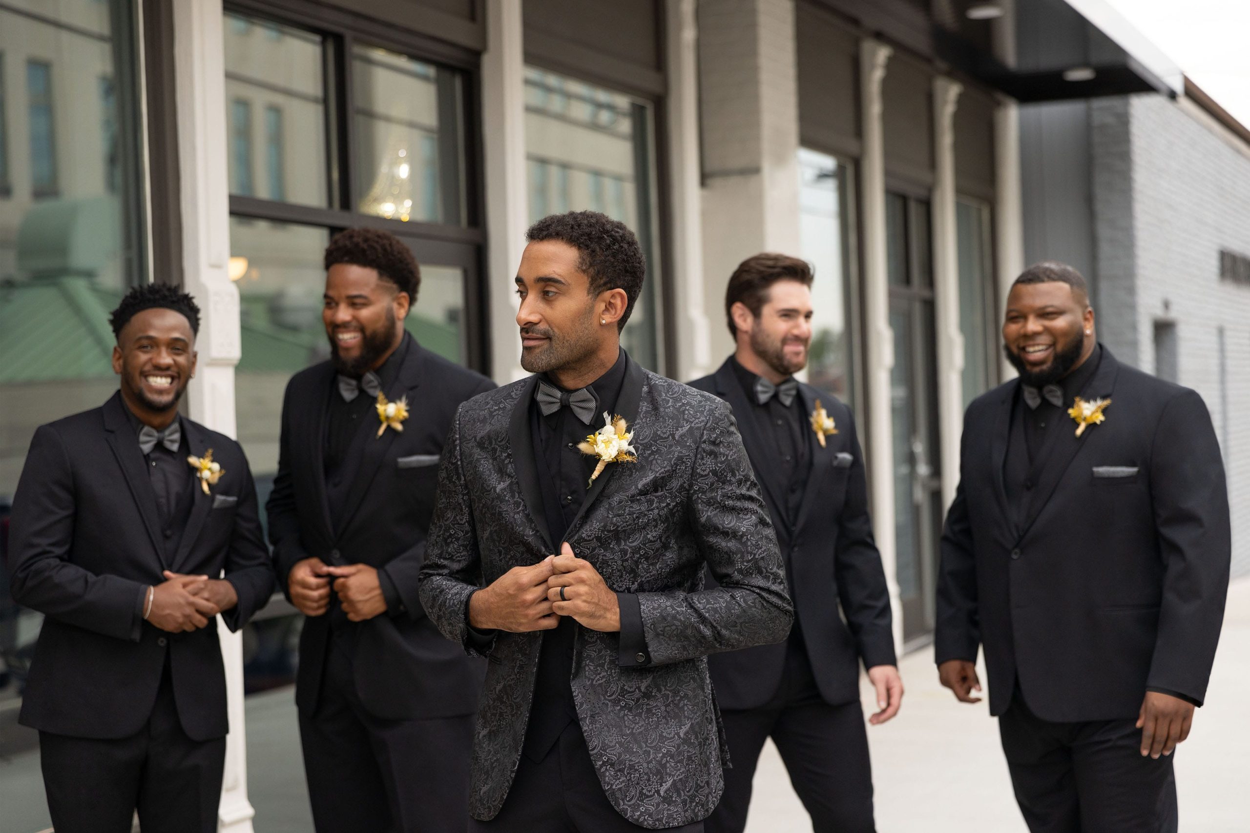 Groom with the groomsmen party